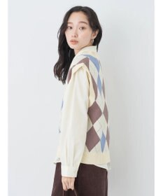 earth music&ecology アーガイルニットベスト