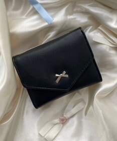 WEGO メタルリボンレターフラップウォレット