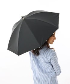 AURORA Beaurance ビューランス バロックパール付き晴雨兼用パラソル傘 (1段スライドショート傘) 日傘