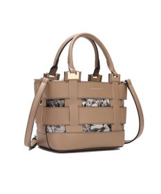 style code 【MERCURYDUO/マーキュリーデュオ】軽量メッシュ　花柄巾着付ミニトートバッグ