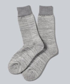 WHITE MAILS PAPER PILE ミドルゲージソックス