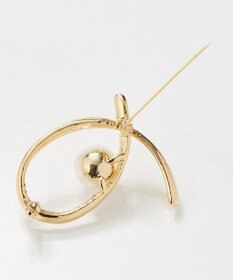 Phoebe <オンワード限定セット>金属アレルギー対応クイーンパールビジューセラミックポストピアス×クロスカーブパールビジューブローチ