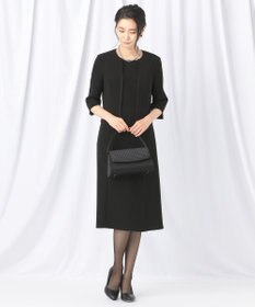 自由区 FORMAL 【洗える/縦横ストレッチ】セオプラスエス横二重ジャケット＋ワンピース