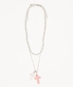 WEGO L2Pクロスパールレイヤードネックレス