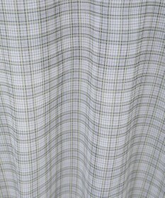 Green Parks チェックシアーフリルブラウス