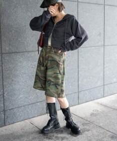 WEGO 【新色追加】ヴィンテージウォッシュデニムハーフパンツ