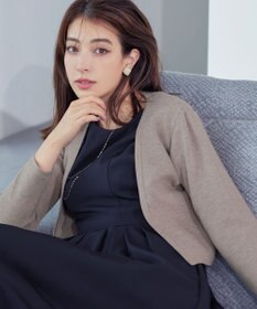 Tiaclasse L 【新色追加・洗える】ストレートショートニットボレロ