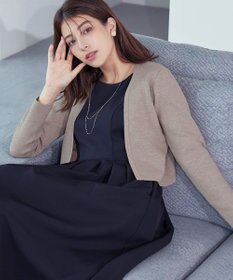 Tiaclasse L 【新色追加・洗える】ストレートショートニットボレロ