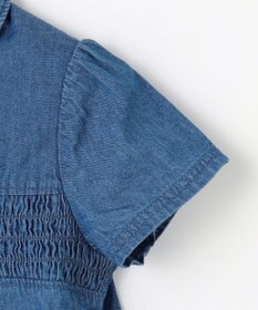 組曲 KIDS 【110-140㎝】 フラワーボタンデニムワンピース