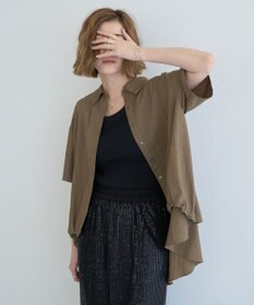 YECCA VECCA 【接触冷感】裾バルーン切替デザインヘムシャツ