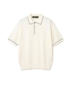 J.PRESS MEN 【WEB・一部店舗限定】Blanket Stitch Knit Polo