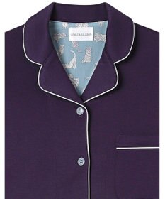 une nana cool 【綿混】ハイゲージダブルエアー 長袖開襟パジャマ MADE WITH LIBERTY FABRIC