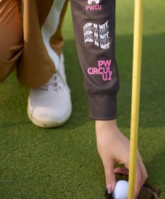 PW CIRCULUS 【吸水速乾 / UV遮蔽率99.5% UVカット / ストレッチ】【WOMEN】ラビットグラフィック ロングスリーブモックT ゴルフウェア レディース