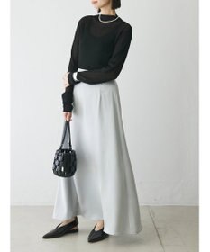 Green Parks AnriettMusee ラメ切替スリーブリブシアーニット