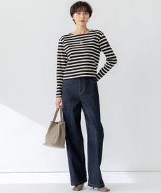 23区 S 【CanCam４月号掲載/洗える】Armor-lux スムース バックボタン ボーダー カットソー