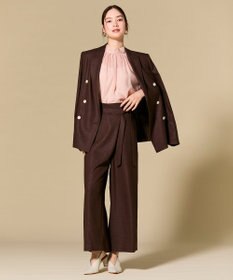 BEIGE， CAROLE / リネンライクラップワイドパンツ