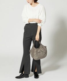 Y'SACCS ドット柄ジャガードエナメルアクセント2wayトート