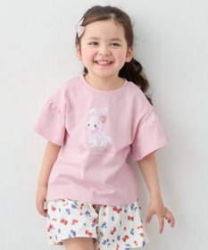 ANY KIDS 【綿100%】ドロップショルダー アニマルプリントTシャツ