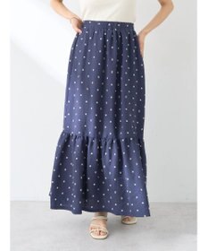earth music&ecology ドットドビーフレアスカート
