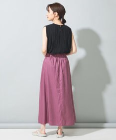 SHARE PARK LADIES 【洗える】リネンレーヨンコーティングウォッシュスカート