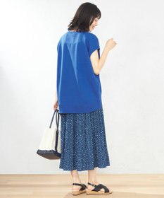 ANY 【2SET】ミニロゴトップス×ドットプリーツスカート セット