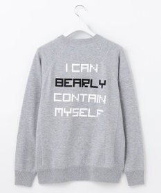 PW CIRCULUS 【MEN】【洗える】ベアスタンドモチーフ ラグランスリーブ クルーネック ニット