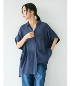 CRAFT STANDARD BOUTIQUE ヴィンテージボイルミルフィーユ襟付きシャツチュニック