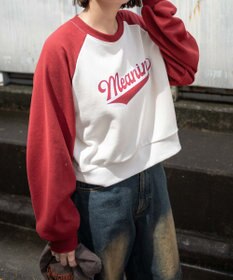 WEGO チームロゴラグランショートスウェット