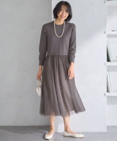 23区 【洗える】チュールコンビ ワンピース