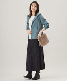 J.PRESS LADIES L ダンボール ジップアップ パーカー