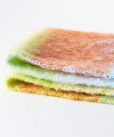 MOONBAT estaa ボリュームマフラー カラーブロック／手洗い可