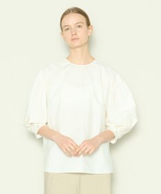 JOSEPH 【洗える】コットンシルク　ラウンドネックブラウス