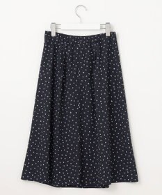 J.PRESS LADIES S 【洗える】ドット フラワープリント スカート