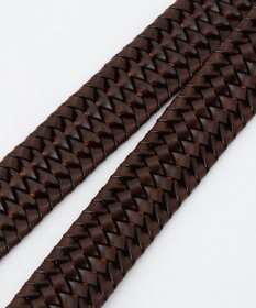 JOSEPH ABBOUD 【イタリア素材・ストレッチ・日本製】ストレッチレザーメッシュ ベルト