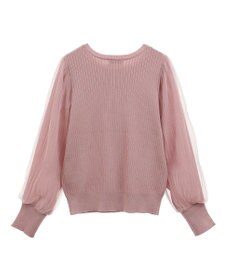 earth music&ecology マジョリカプリーツチュールニットプルオーバー