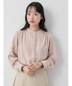 earth music&ecology バンドカラーブラウス