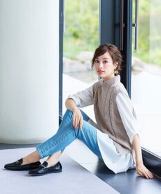 Tiaclasse 【洗える】ケーブル編みニットベスト