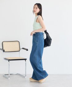 earth music&ecology フロントZIPバックレースアップデニム