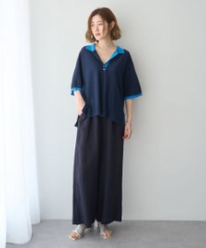 YECCA VECCA 【セットアップ対応】ストライプ柄ワイドパンツ