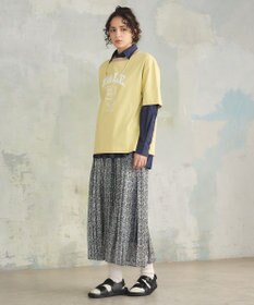 J.PRESS YORK STREET 【WOMEN】オリジナルタイルプリント ワイドプリーツスカート