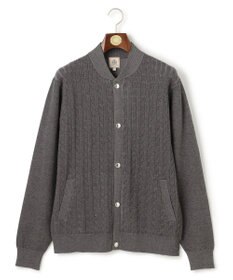J.PRESS MEN 羽織るだけで整う大人の品格【ストレッチ / イージーケア】【FLEX YARN】ケーブルニット ブルゾンライク カーディガン