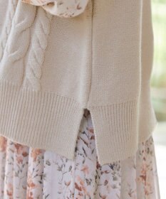 Tiaclasse 【洗える】ケーブル編みニットベスト