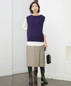 J.PRESS LADIES T/R/Wグレンチェック スカート