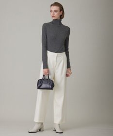 ICB 【洗える】 ウォッシャブルウールジャージー ワイドパンツ