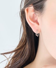 Phoebe 〈痛くないシリーズ/アレルギー対応〉ベーシックダブルフープライトフィットイヤリング　シルバー