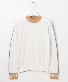 23区GOLF 【WOMEN】レーヨンストレッチカラーブロックニット