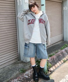 WEGO 【25年秋冬新作/ユニセックス着用ITEM/SMLサイズ展開】グラフィックロゴダブルZIPパーカー