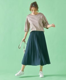 ANY 【接触冷感】シルケットスムース ツイストスリーブトップス