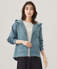 J.PRESS LADIES L ダンボール ジップアップ パーカー