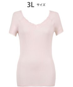 Wing インナー　【綿100％ シャリ感タイプ】　身生地部綿100％　ひんやりタッチ　３分袖　ウイング／ワコール　EL6361